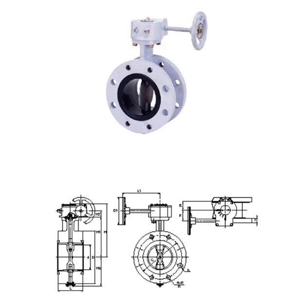 KITZ開滋齒輪型，法蘭型10K蝶閥B-10DJFU-150A