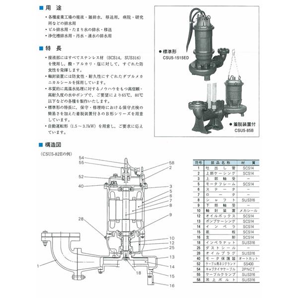 日本EIM用于曝氣的潛水泵AK5-10B