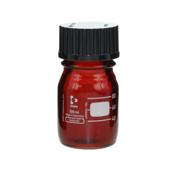 日本SIBATA柴田科學(xué)耐熱螺口瓶 棕色帶黑色瓶蓋017210-100002