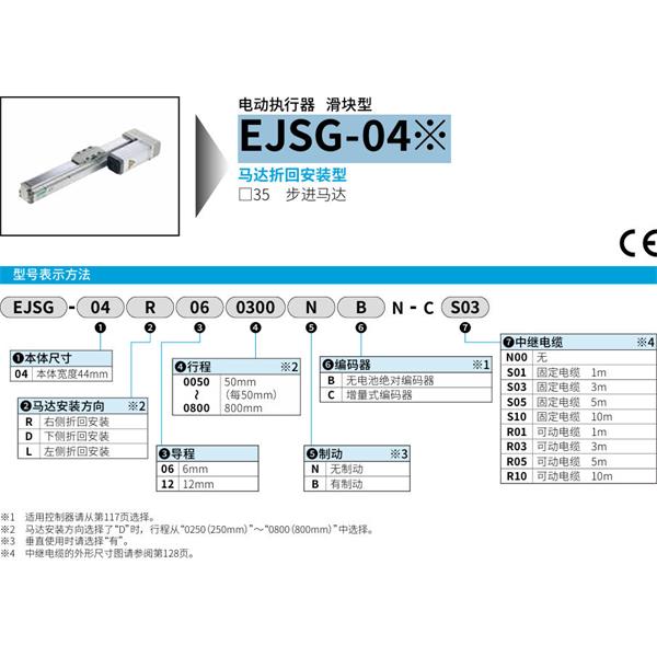 CKD喜開(kāi)理電動(dòng)執(zhí)行器（無(wú)馬達(dá)型）滑塊型EJSG-04E06R0050NBN-CR01