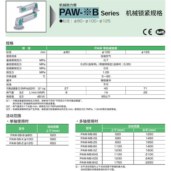 CKD喜開理機(jī)械助力臂PAW-MB-ZX-R
